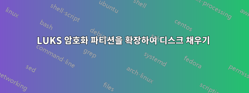 LUKS 암호화 파티션을 확장하여 디스크 채우기