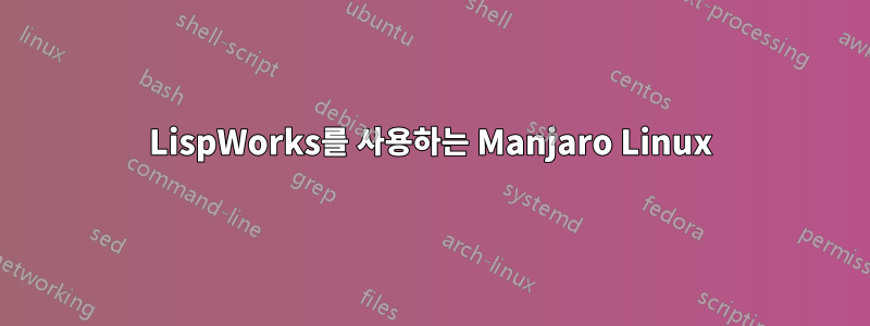 LispWorks를 사용하는 Manjaro Linux