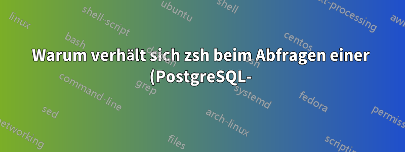 Warum verhält sich zsh beim Abfragen einer (PostgreSQL-)Datenbank wie „less“?