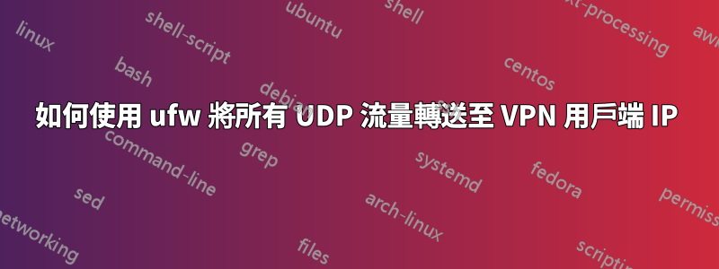 如何使用 ufw 將所有 UDP 流量轉送至 VPN 用戶端 IP