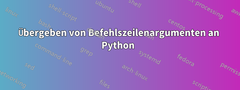 Übergeben von Befehlszeilenargumenten an Python 