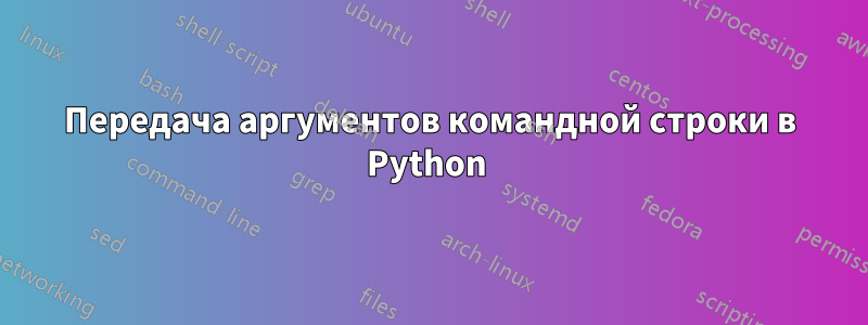 Передача аргументов командной строки в Python 