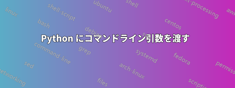 Python にコマンドライン引数を渡す 