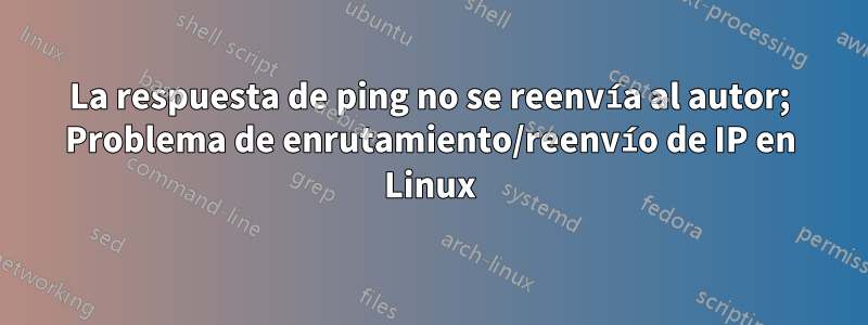 La respuesta de ping no se reenvía al autor; Problema de enrutamiento/reenvío de IP en Linux