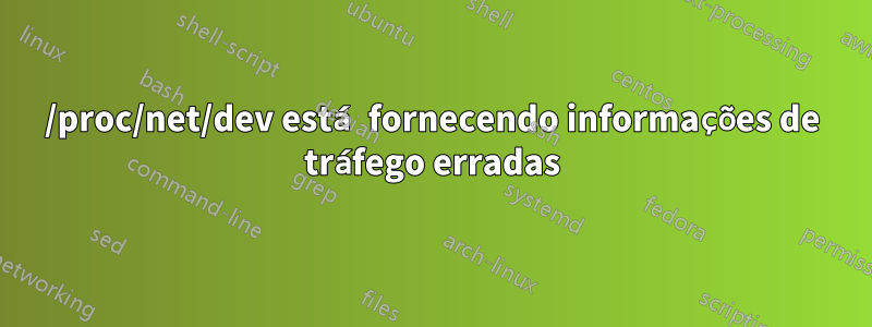 /proc/net/dev está fornecendo informações de tráfego erradas