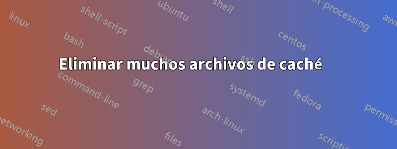 Eliminar muchos archivos de caché 