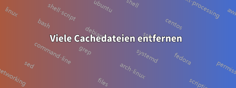 Viele Cachedateien entfernen 