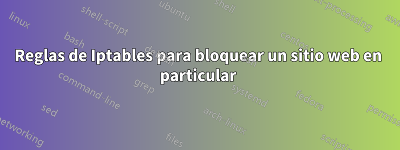 Reglas de Iptables para bloquear un sitio web en particular