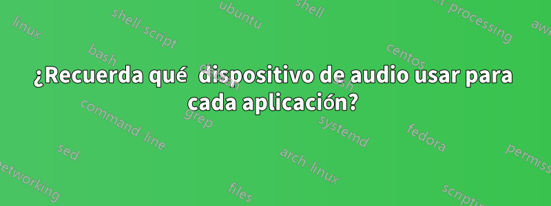 ¿Recuerda qué dispositivo de audio usar para cada aplicación?