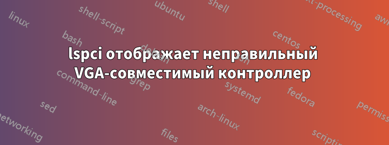 lspci отображает неправильный VGA-совместимый контроллер