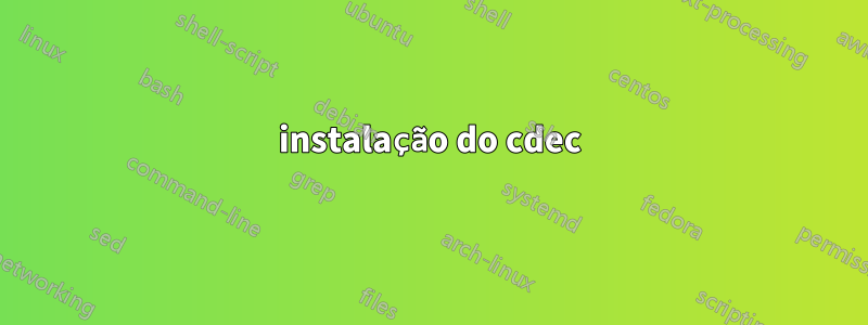 instalação do cdec