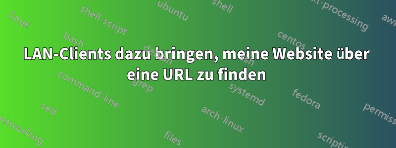 LAN-Clients dazu bringen, meine Website über eine URL zu finden