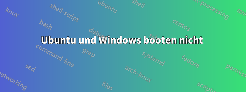 Ubuntu und Windows booten nicht
