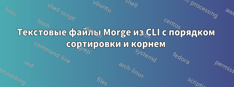 Текстовые файлы Morge из CLI с порядком сортировки и корнем