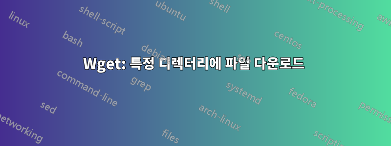 Wget: 특정 디렉터리에 파일 다운로드