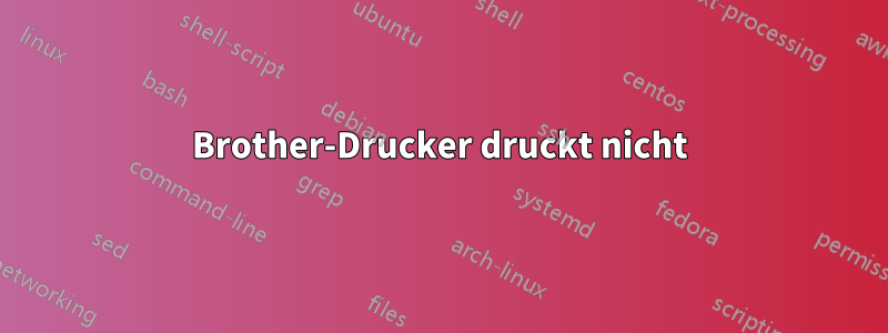Brother-Drucker druckt nicht