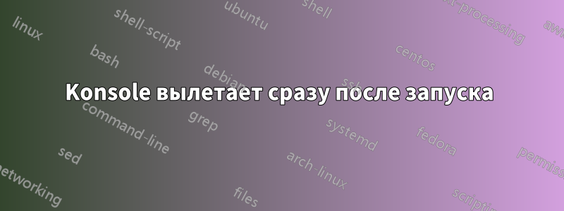 Konsole вылетает сразу после запуска