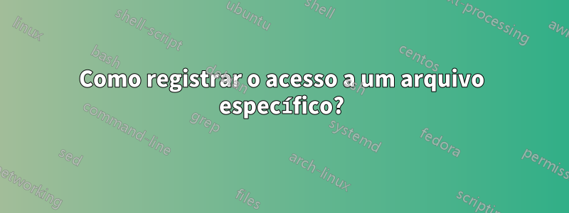 Como registrar o acesso a um arquivo específico?