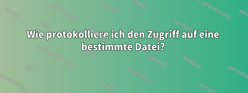 Wie protokolliere ich den Zugriff auf eine bestimmte Datei?
