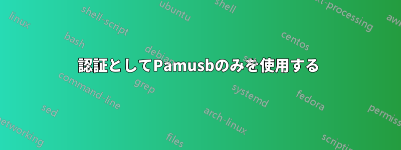 認証としてPamusbのみを使用する