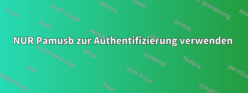 NUR Pamusb zur Authentifizierung verwenden
