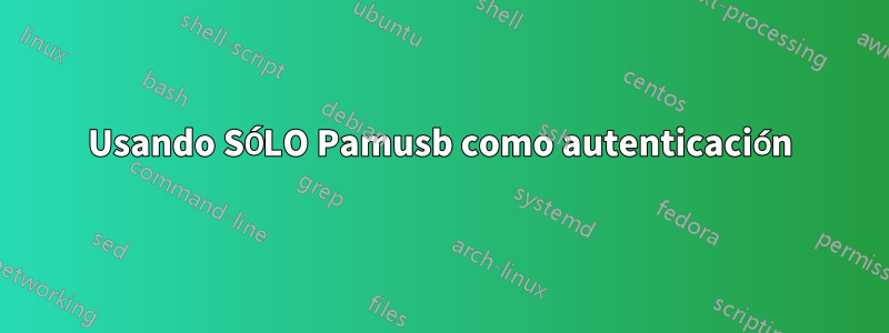 Usando SÓLO Pamusb como autenticación