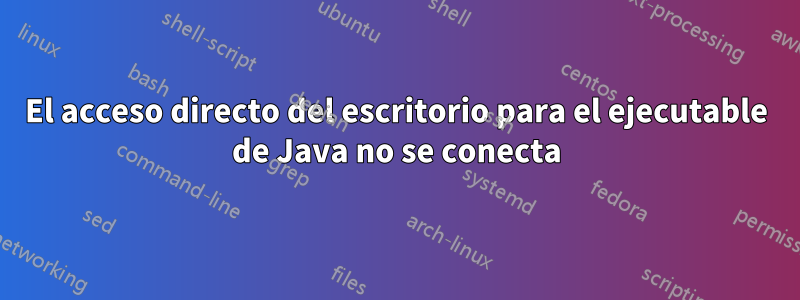 El acceso directo del escritorio para el ejecutable de Java no se conecta
