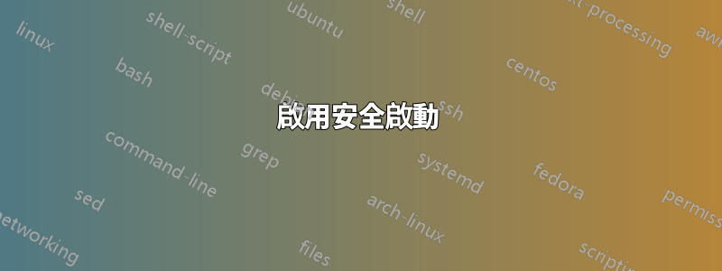 啟用安全啟動
