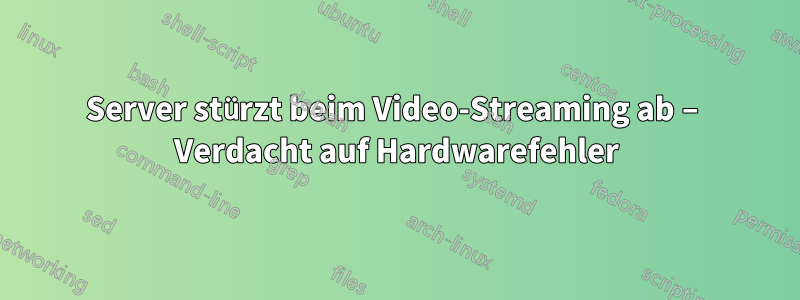 Server stürzt beim Video-Streaming ab – Verdacht auf Hardwarefehler
