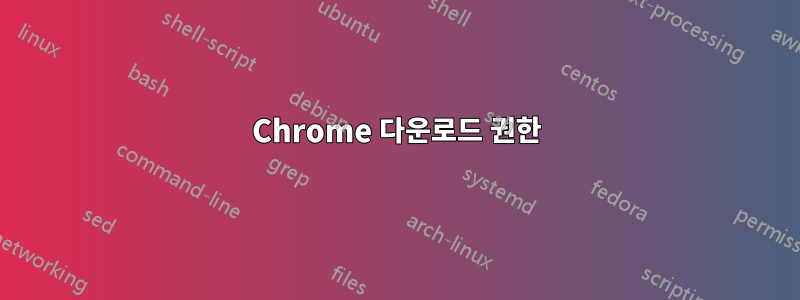 Chrome 다운로드 권한