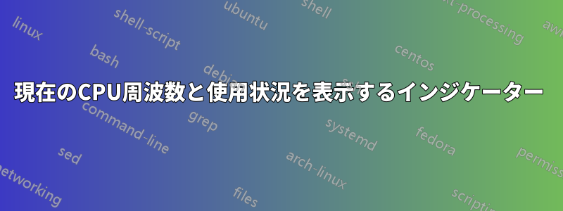 現在のCPU周波数と使用状況を表示するインジケーター
