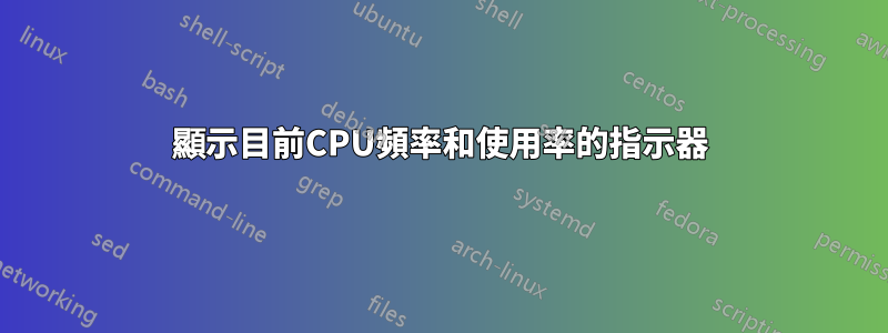 顯示目前CPU頻率和使用率的指示器