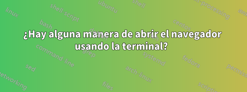 ¿Hay alguna manera de abrir el navegador usando la terminal? 