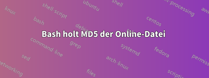 Bash holt MD5 der Online-Datei