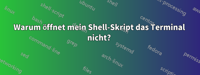 Warum öffnet mein Shell-Skript das Terminal nicht?