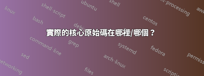 實際的核心原始碼在哪裡/哪個？