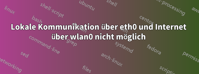Lokale Kommunikation über eth0 und Internet über wlan0 nicht möglich