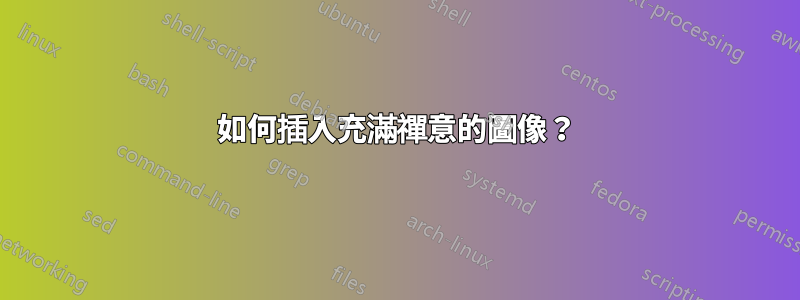 如何插入充滿禪意的圖像？