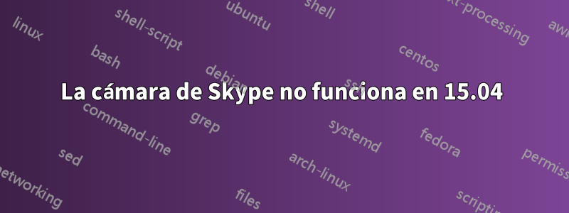 La cámara de Skype no funciona en 15.04
