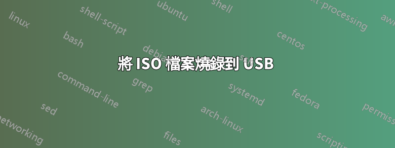 將 ISO 檔案燒錄到 USB