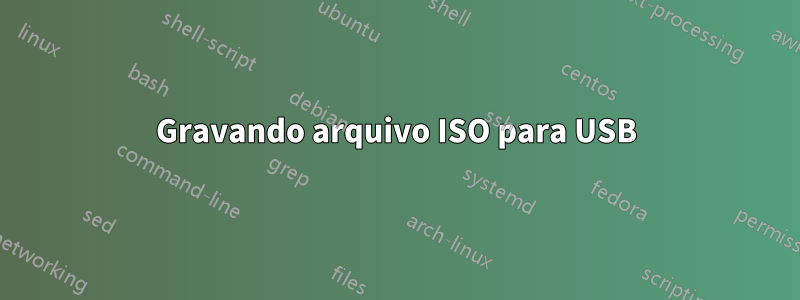 Gravando arquivo ISO para USB