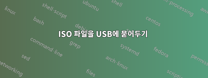 ISO 파일을 USB에 묻어두기