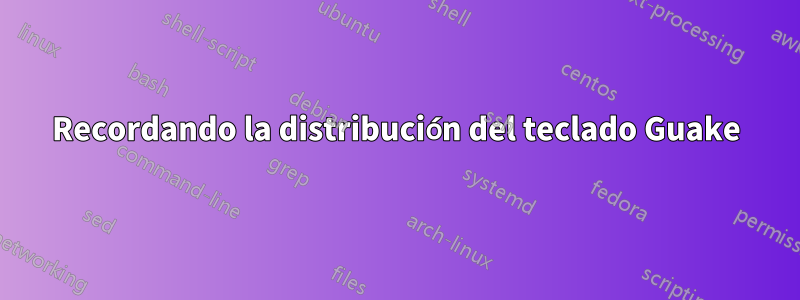 Recordando la distribución del teclado Guake