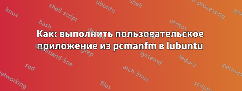 Как: выполнить пользовательское приложение из pcmanfm в lubuntu