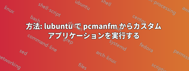 方法: lubuntu で pcmanfm からカスタム アプリケーションを実行する