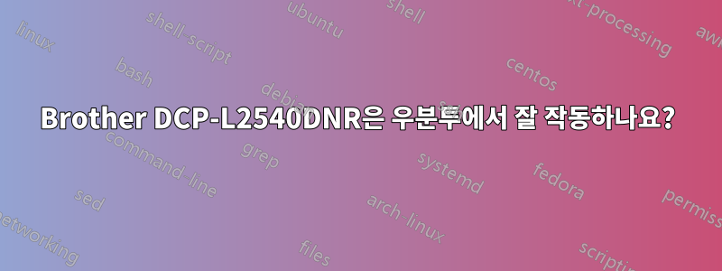 Brother DCP-L2540DNR은 우분투에서 잘 작동하나요?