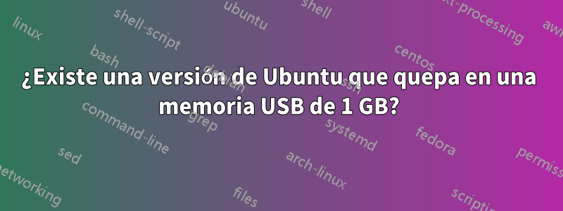 ¿Existe una versión de Ubuntu que quepa en una memoria USB de 1 GB?