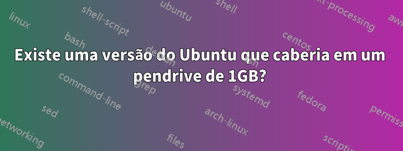 Existe uma versão do Ubuntu que caberia em um pendrive de 1GB?