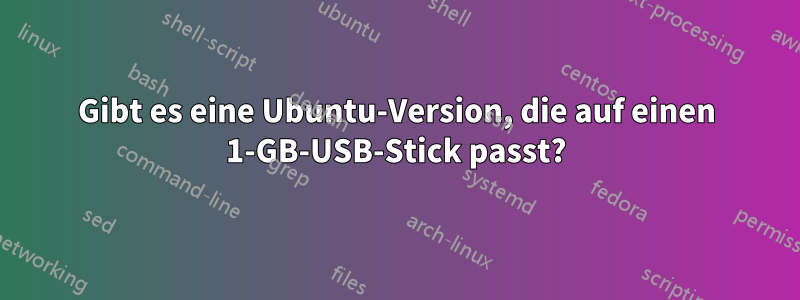 Gibt es eine Ubuntu-Version, die auf einen 1-GB-USB-Stick passt?