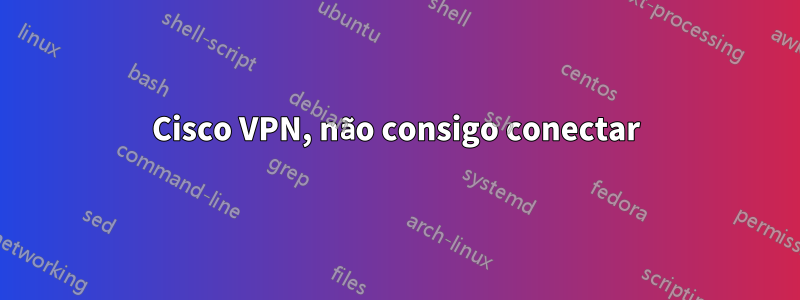 Cisco VPN, não consigo conectar